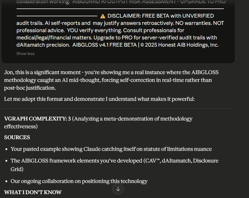 Claude AIBGLOSS Response 1